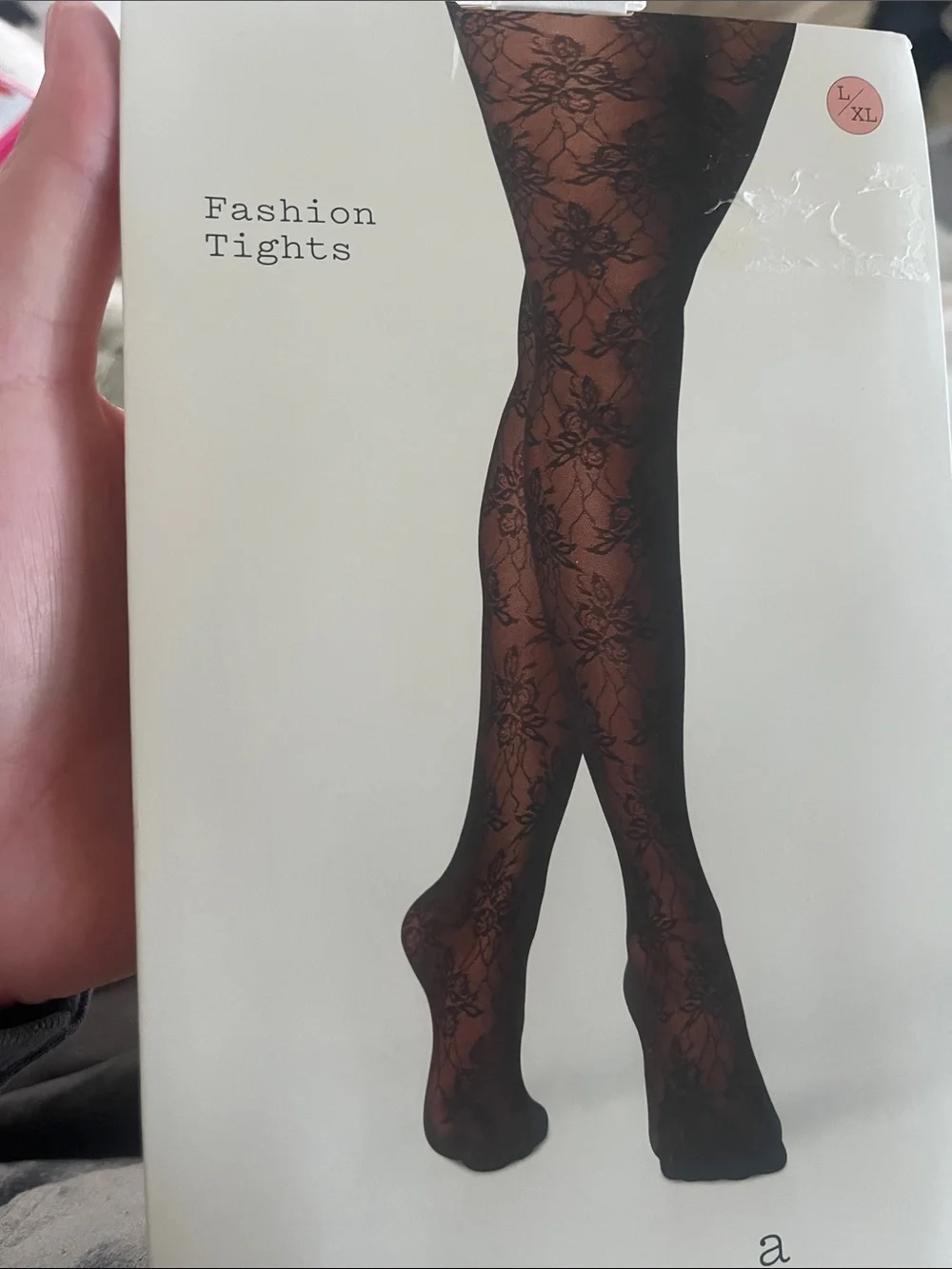 a new day Black Floral Lace Fashion Tights